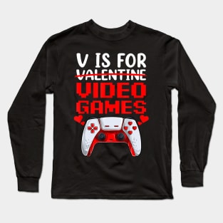 Gaming Apparel, Video Game Funny Shirt, Valentines Day Kids Long Sleeve T-Shirt